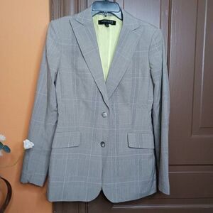 Anne Klein Suit Women's size 2 Brown Green Blazer Jacket